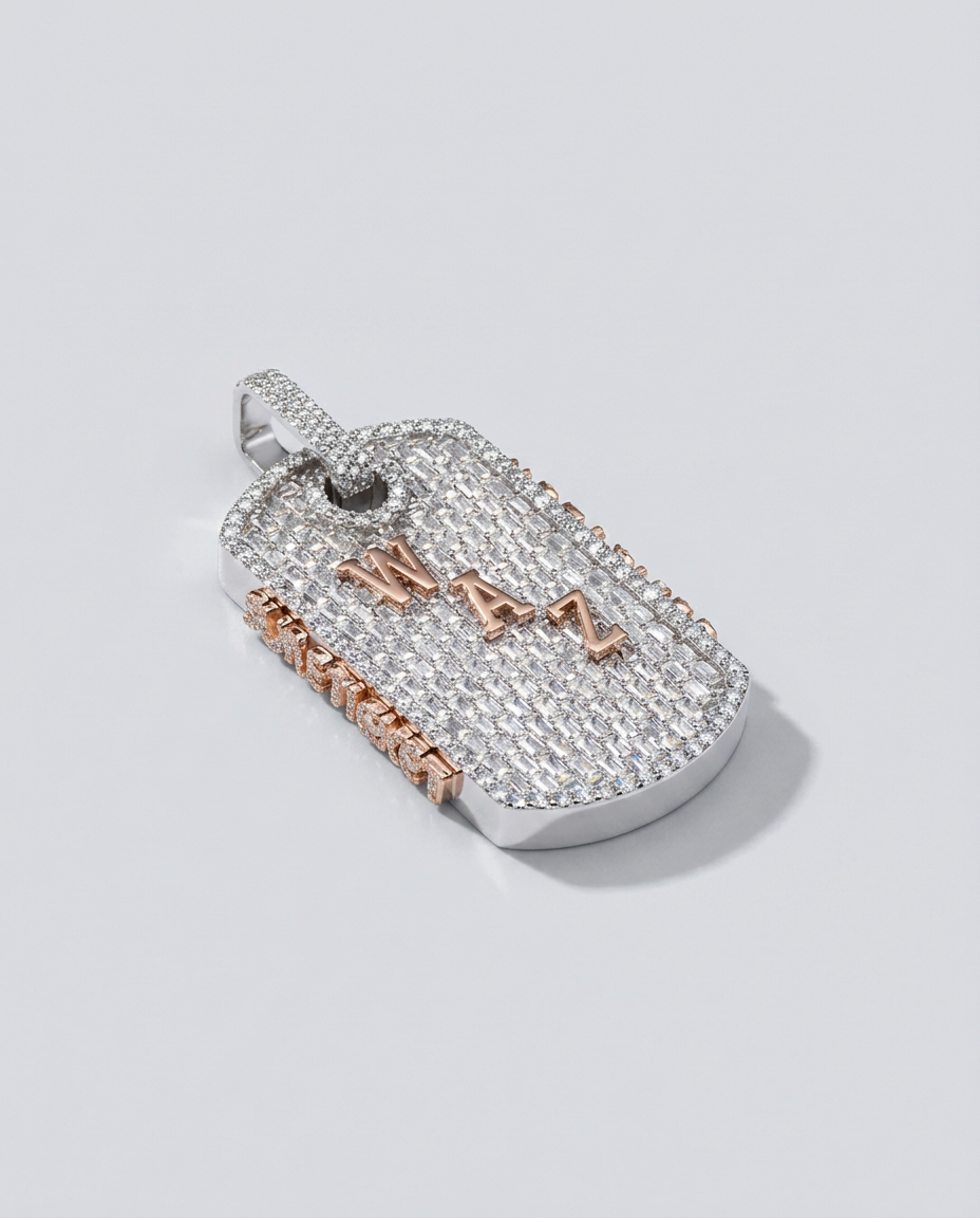 Custom Diamond Dog Tag
